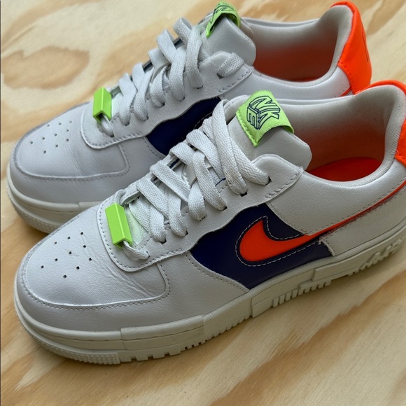 Nike Air Force 1 Pixel White Concord Crimson Size 6.5 - Picture 8 of 14